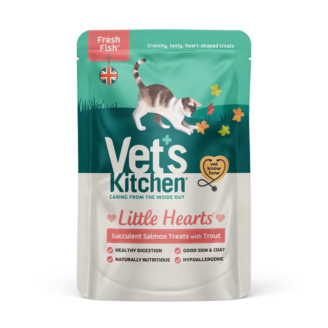 Vet's Kitchen Little Hearts Salmon and Trout Cat Treats  - 60g